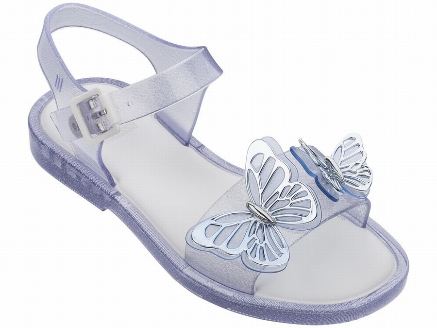 Sandalias Melissa Mar Butterfly Glitter Niños - Transparente - Argentina SCV-260845